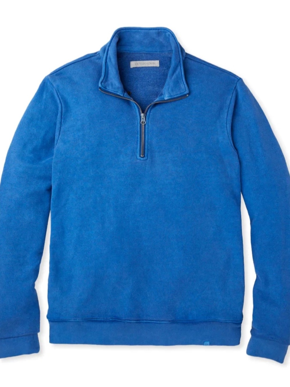 Outerknown Sur Half Zip Pullover Sweater Mens XL Blue Hemp Organic Cotton NWT
